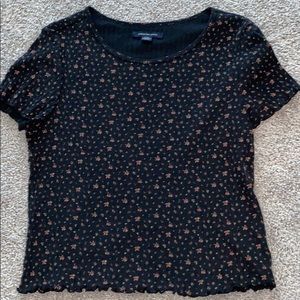 Black floral t-shirt from American Eagle